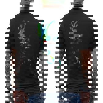 グアテマラ国立鳥 ケツァル メンズTシャツ バックプリント - Kawaiitshirt