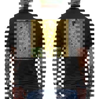 グスタフ・クリムトのキス 有名な絵画 メンズTシャツ バックプリント - Kawaiitshirt