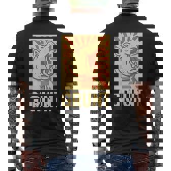 グラントカバアート – 面白い大胆な動物のカバ メンズTシャツ バックプリント - Kawaiitshirt