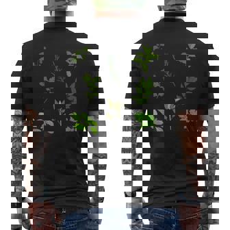 グリーン 料理 料理 ガーデン ハーブ パターン メンズTシャツ バックプリント - Kawaiitshirt