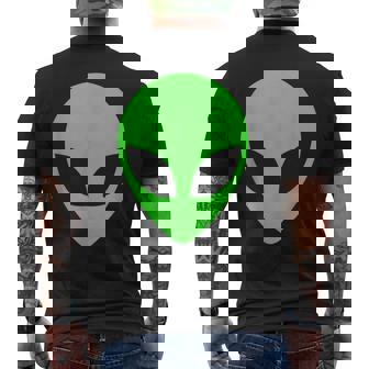 グリーンエイリアンヘッドアパレル 90年代スタイル ファニー エイリアン メンズTシャツ バックプリント - Kawaiitshirt