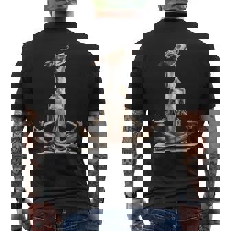 グレイハウンド ドッグ ヨガ メンズTシャツ バックプリント - Kawaiitshirt