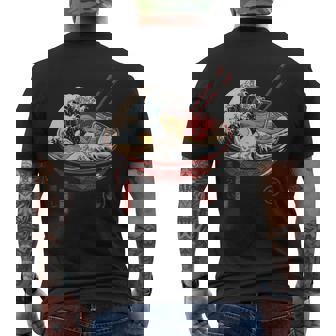グレートラーメンウェーブ らーめんと波）Ｔシャツ メンズTシャツ バックプリント - Kawaiitshirt