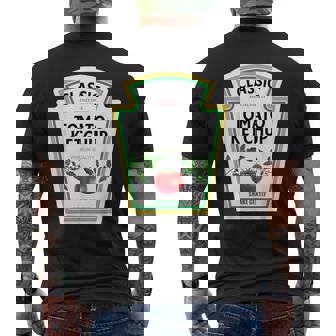 ケチャップ ハロウィン 2024 コスチューム マスタード 調味料 メンズTシャツ バックプリント - Kawaiitshirt