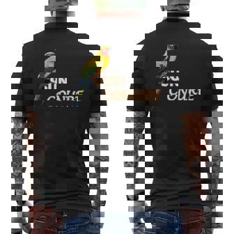 コガネメキシコインコ 鳥 動物 図 バードウォッチング 贈り物 鳥類学者 生物学者 自然科学 メンズTシャツ バックプリント - Kawaiitshirt