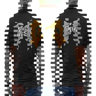 コケット チアボウ イエロー スポーツ チアリーダー チアリーダー メンズTシャツ バックプリント - Kawaiitshirt