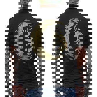 ココペリ ノーブル ハーフムーン 曼荼羅 3 ファンファン ファン ファン メンズTシャツ バックプリント - Kawaiitshirt