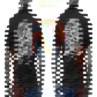 コーギー ユニコーン 恐竜 レックス キッズ ガールズ レインボー ギフト メンズTシャツ バックプリント - Kawaiitshirt