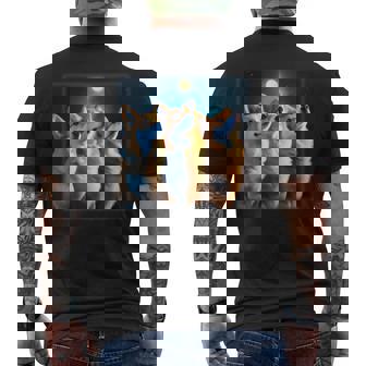 コーギー 面白いtシャツ 犬 かわいい メンズ 子供 おもしろ 服 雑貨 グッズ ネタ わんこ イヌ メンズTシャツ バックプリント - Kawaiitshirt