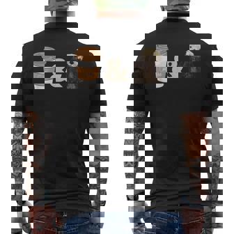 コーヒーとかわいいラッコ メンズTシャツ バックプリント - Kawaiitshirt