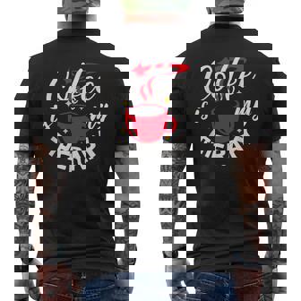 コーヒーは私のセラピー、面白いカフェイン愛好家 メンズTシャツ バックプリント - Kawaiitshirt