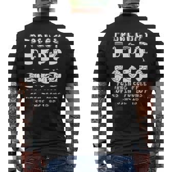 コーヒーカップをドーナツに変える面白いトポロジー 数学の先生 メンズTシャツ バックプリント - Kawaiitshirt