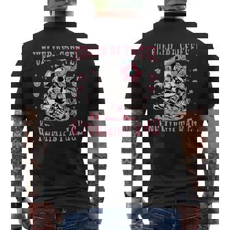 コーヒーフェミニストの怒りに支えられたスケルトンフェミニスト フェミニズム メンズTシャツ バックプリント - Kawaiitshirt