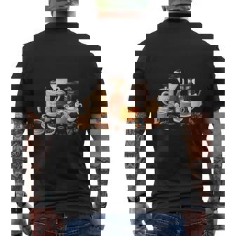 コーヒー愛好家アートギフト メンズTシャツ バックプリント - Kawaiitshirt