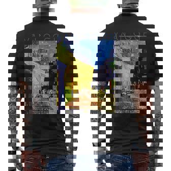 ゴッホ 夜のカフェテラス メンズTシャツ バックプリント - Kawaiitshirt