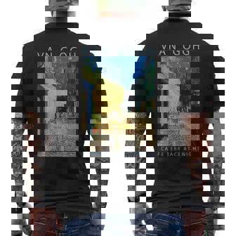 ゴッホ 面白いtシャツ アート 夜のカフェテラス 印象派 絵画 メンズ レディース 面白い 服 美術 油彩画 メンズTシャツ バックプリント - Kawaiitshirt