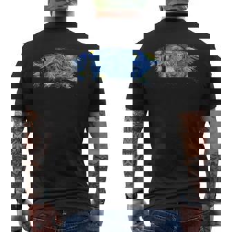 ゴッホ「星月夜」名画 メンズTシャツ バックプリント - Kawaiitshirt