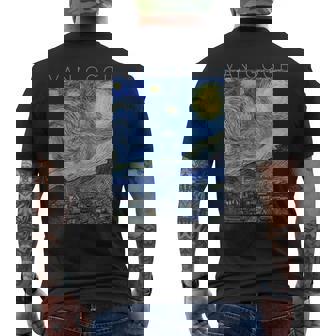 ゴッホ星月夜 メンズTシャツ バックプリント - Kawaiitshirt