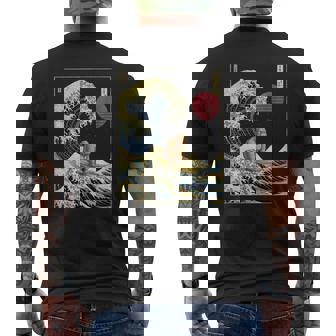 ゴリラ 神奈川波 おもしろサーフアニマル メンズTシャツ バックプリント - Kawaiitshirt