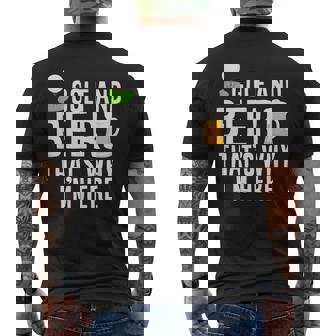 メンズ メンズ ゴルフウェア ゴルフとビール That's Why I'm Here メンズTシャツ バックプリント - Kawaiitshirt