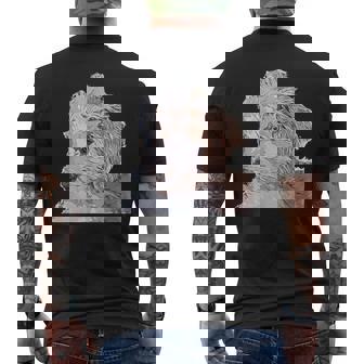 ゴールデンドゥードル 犬 ペット 動物 グラフィック かっこいい おもしろい かわいい メンズTシャツ バックプリント - Kawaiitshirt