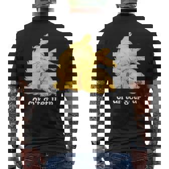 ゴールデンレトリバー ゴールデン 犬 Can't Get Up かわいい やる気スイッチ故障中 水彩 おもしろ 犬好き メンズTシャツ バックプリント - Kawaiitshirt