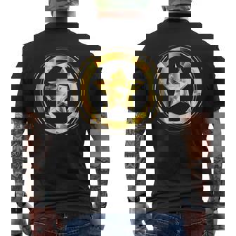 ゴールド 星 メンズTシャツ バックプリント - Kawaiitshirt