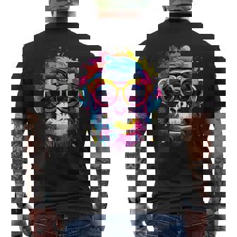 サイケデリック・エイプ、オタク、エイプ メンズTシャツ バックプリント - Kawaiitshirt