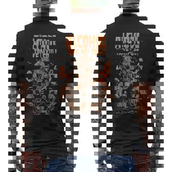 サイコビリー ホラー パンクロック Hr ドランクゾンビ メンズTシャツ バックプリント - Kawaiitshirt