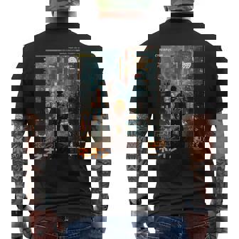 サイバーパンク の 都会 の 日本の ヴェイパーウェーブ の レトロ フューチャー メンズTシャツ バックプリント - Kawaiitshirt