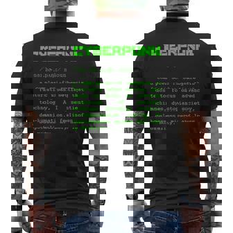 サイバーパンクの単語定義 メンズTシャツ バックプリント - Kawaiitshirt