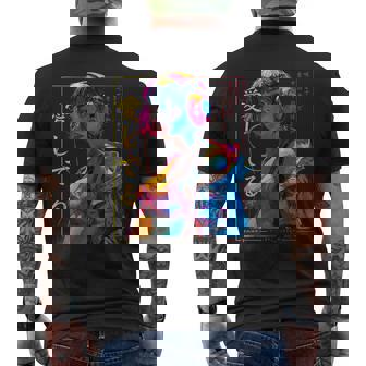 サイバーパンク・アニメ・ガール メンズTシャツ バックプリント - Kawaiitshirt