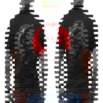 サイバーロボ サムライ メカヘルメット 日本アニメ アート メンズTシャツ バックプリント - Kawaiitshirt