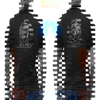 サイレンヘッド、サイレンの頭から脱出するのが大好きな漫画の猫、 メンズTシャツ バックプリント - Kawaiitshirt