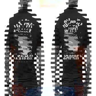 サカバンバスピスの面白い魚ミームが大好きなジャスト・ア・ボーイ メンズTシャツ バックプリント - Kawaiitshirt