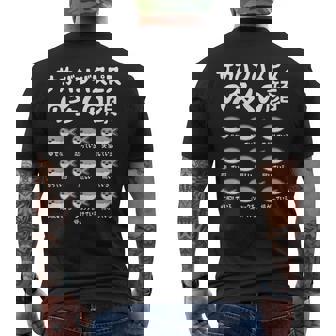 サカバンバスピスの面白い魚ミームのたくさんの顔 メンズTシャツ バックプリント - Kawaiitshirt