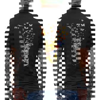 サクソフォニスト コロラド 蝶 音符 ジャズサックス メンズTシャツ バックプリント - Kawaiitshirt