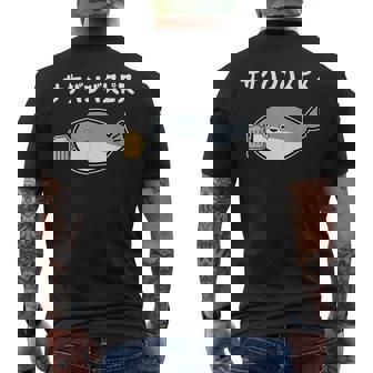 サケバンバスピス サカバンバスピス 酒好き ダジャレ お酒好き 古代魚 ネタ お笑い おもしろ ネタ メンズTシャツ バックプリント - Kawaiitshirt