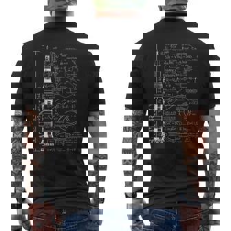 サターンvサターン5ロケット科学方程式 メンズTシャツ バックプリント - Kawaiitshirt