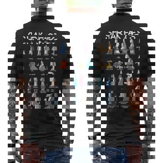 サメの顔タイプ 捕食者 面白いサメ 魚 サメ メンズTシャツ バックプリント - Kawaiitshirt