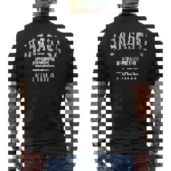 サラソタ フロリダ Fl ヴィンテージ 確立されたスポーツデザイン メンズTシャツ バックプリント - Kawaiitshirt