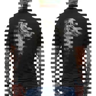 サルーキ 犬 モチーフ ペットアート サルーキ メンズTシャツ バックプリント - Kawaiitshirt