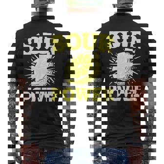 サワーパワー レモンフルーツ メンズTシャツ バックプリント - Kawaiitshirt