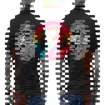 サングラス ヴィンテージ フラミンゴ 70年代 80年代 90年代 面白い フラミンゴ メンズTシャツ バックプリント - Kawaiitshirt