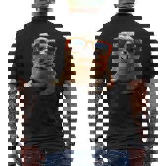 サングラスをかけたアザラシ かわいいアザラシ メンズTシャツ バックプリント - Kawaiitshirt