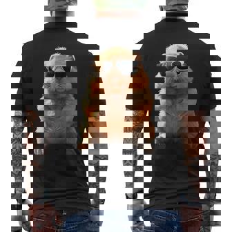 サングラスをかけたウォンバット オーストラリア かわいい ウォンバット メンズTシャツ バックプリント - Kawaiitshirt