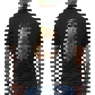 サングラスをかけたカピバラ Be Capy カピバラ げっ歯類 Capybara メンズTシャツ バックプリント - Kawaiitshirt