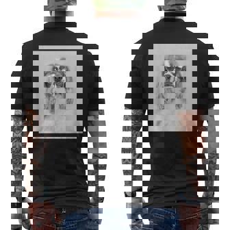 サングラスをかけたキャバリア メンズTシャツ バックプリント - Kawaiitshirt