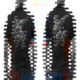 サングラスをかけたダブダンスのゴリラ猿 メンズTシャツ バックプリント - Kawaiitshirt