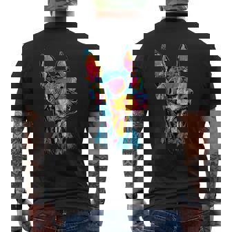 サングラスをかけたドーベルマン 犬のモチーフ 誇り高いドーベルマン メンズTシャツ バックプリント - Kawaiitshirt